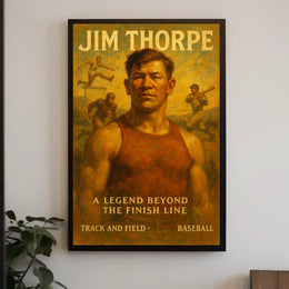 Legendary Athlete Triumph Jim Thorpe Poster