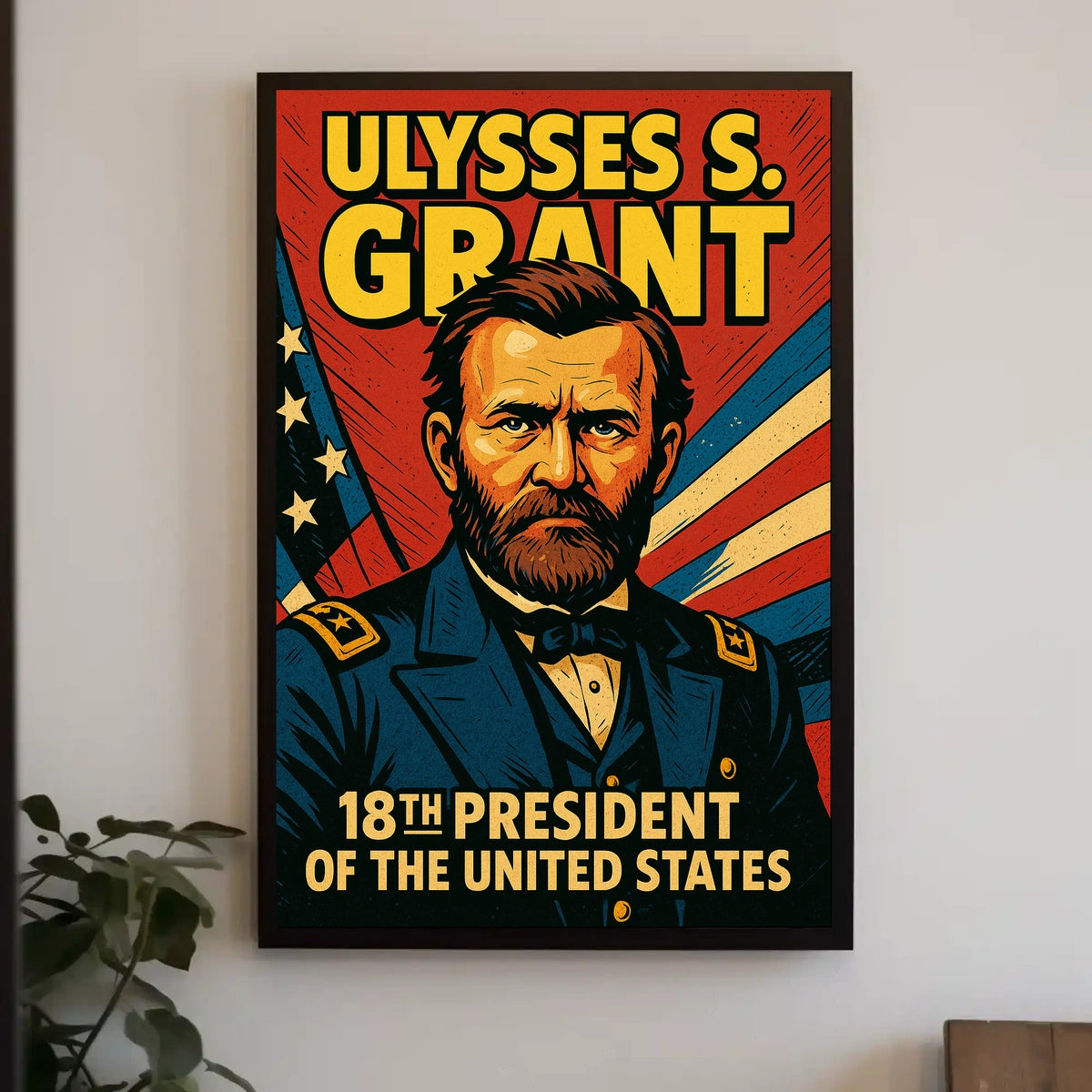 Ulysses S Grant 18th President Poster Wall Art Decor