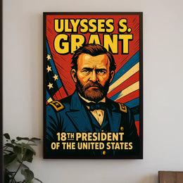 Ulysses S Grant 18th President Poster Wall Art Decor
