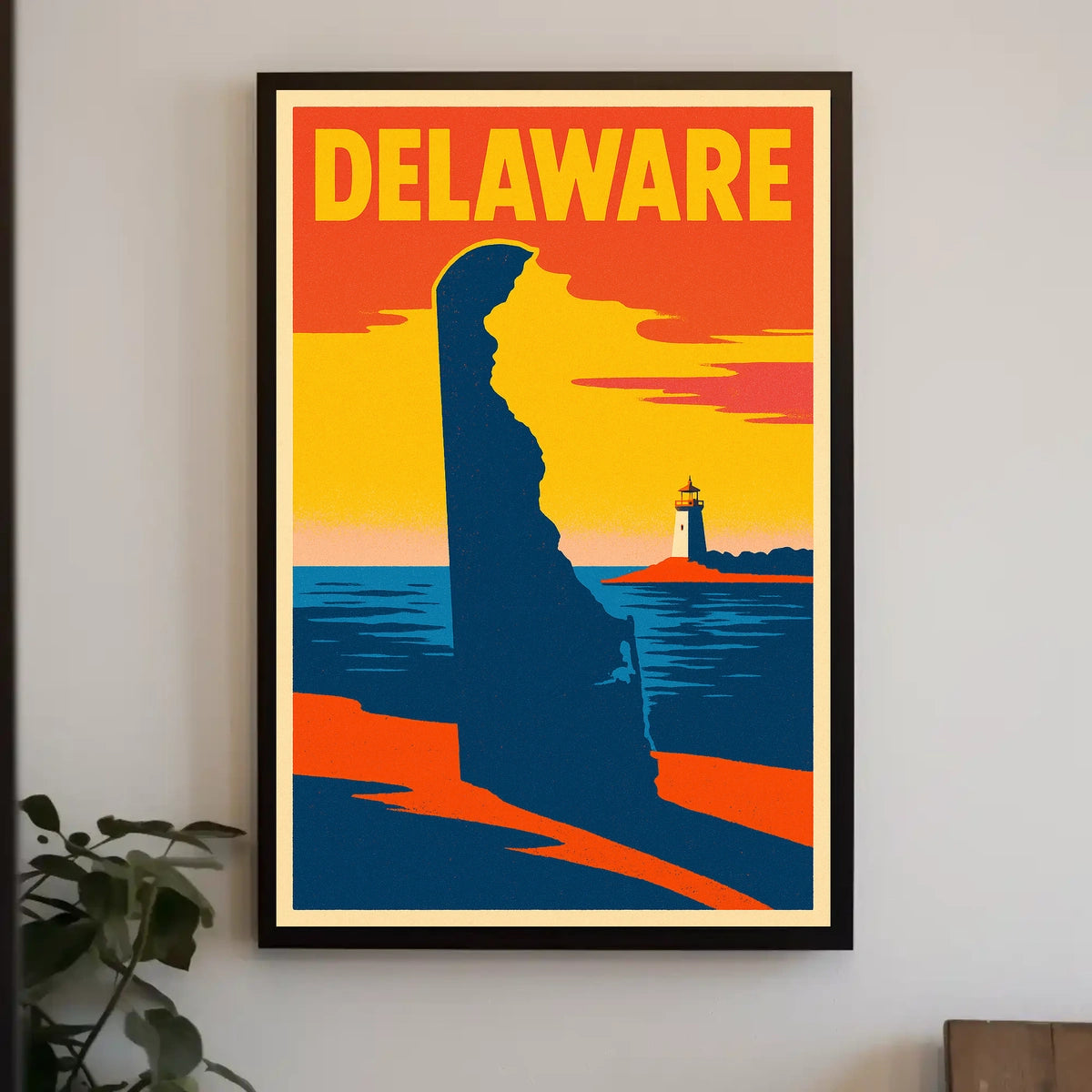 Delaware Coastline Poster