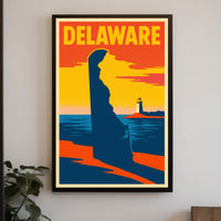Delaware Coastline Poster