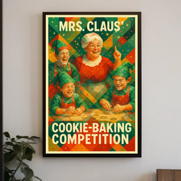 Mrs. Claus Cookie-Baking Competition Poster