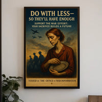 Do With Less for the War Effort Poster