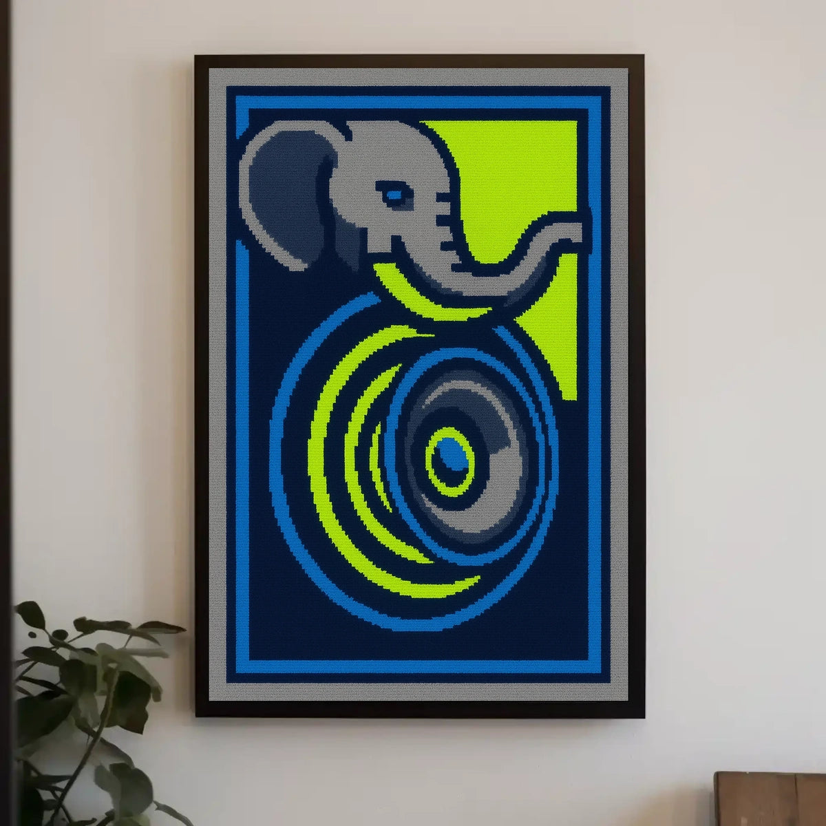 Vibrant Elephant Abstraction Abstract Poster