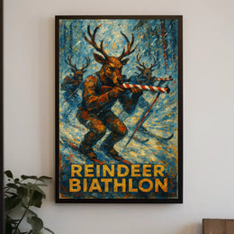 Reindeer Biathlon Poster