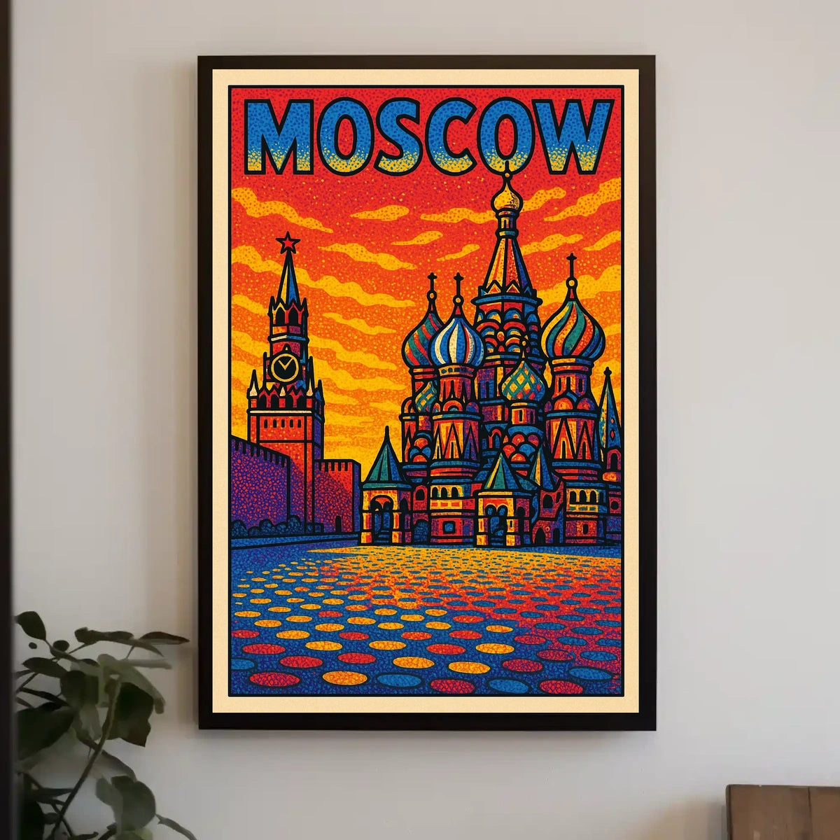 Moscow Skyline Art Poster