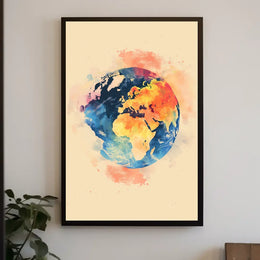 Vibrant Futuristic Cityscape Art Poster