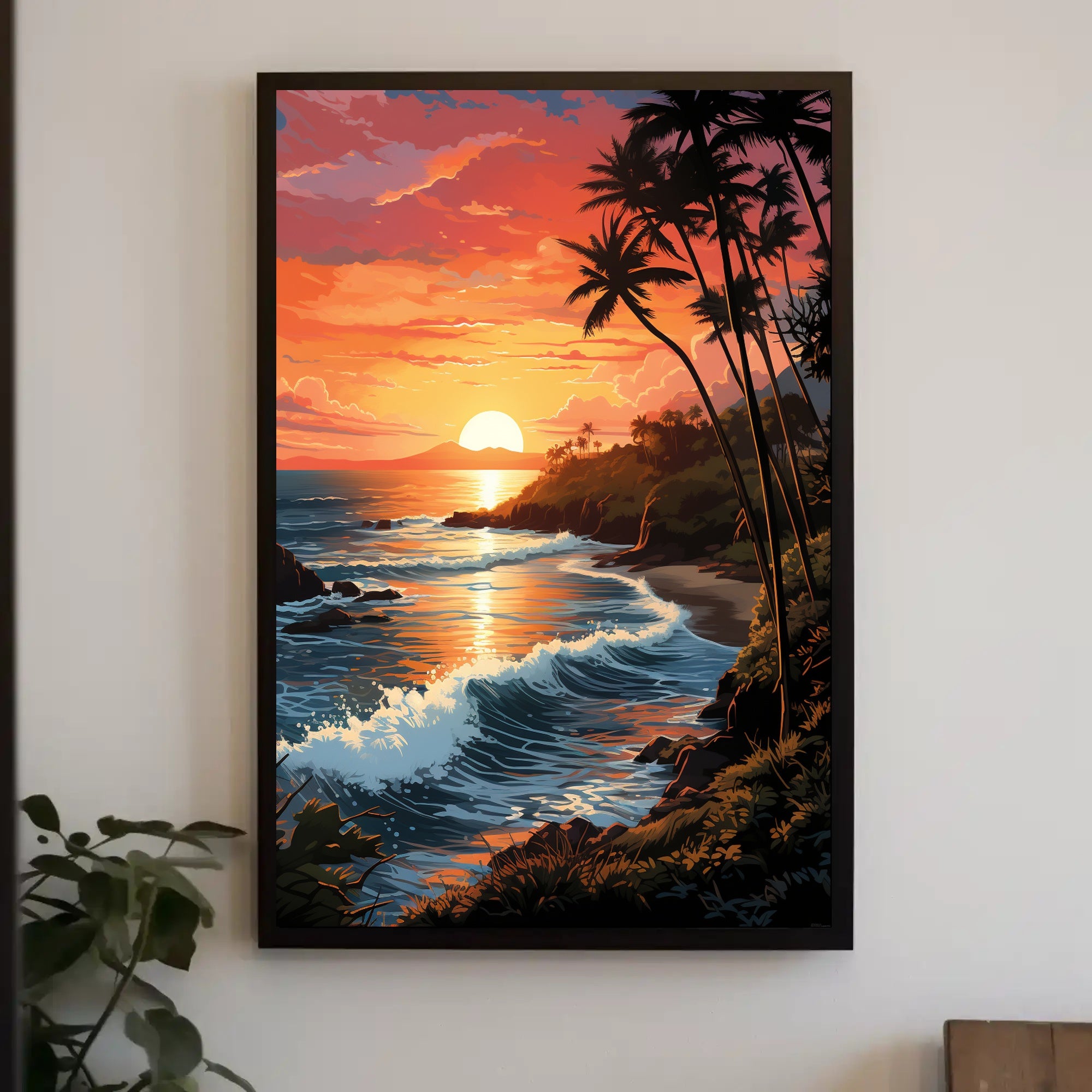 Tropical Sunset Serenity Poster
