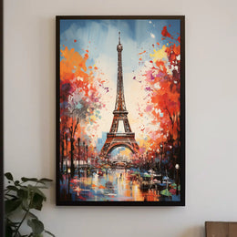 Eiffel Tower In Autumn Poster