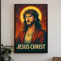 Jesus Christ Iconic Representation Poster