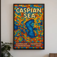 Caspian Sea Mosaic Poster