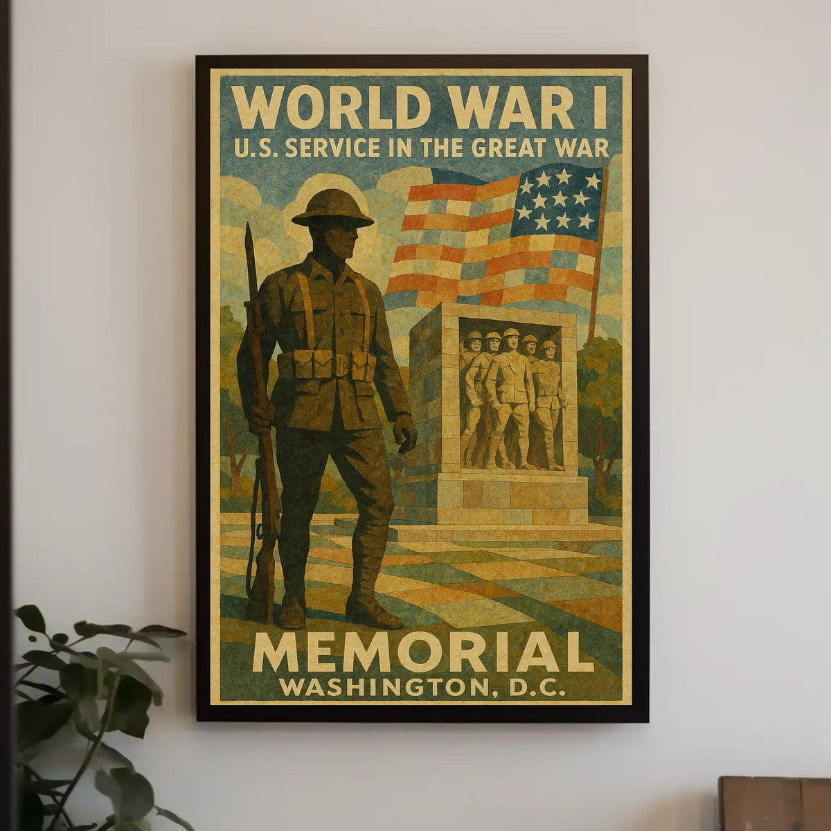 World War I Memorial Washington DC Architecture Heritage Poster