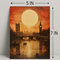 Sunset Over London Poster