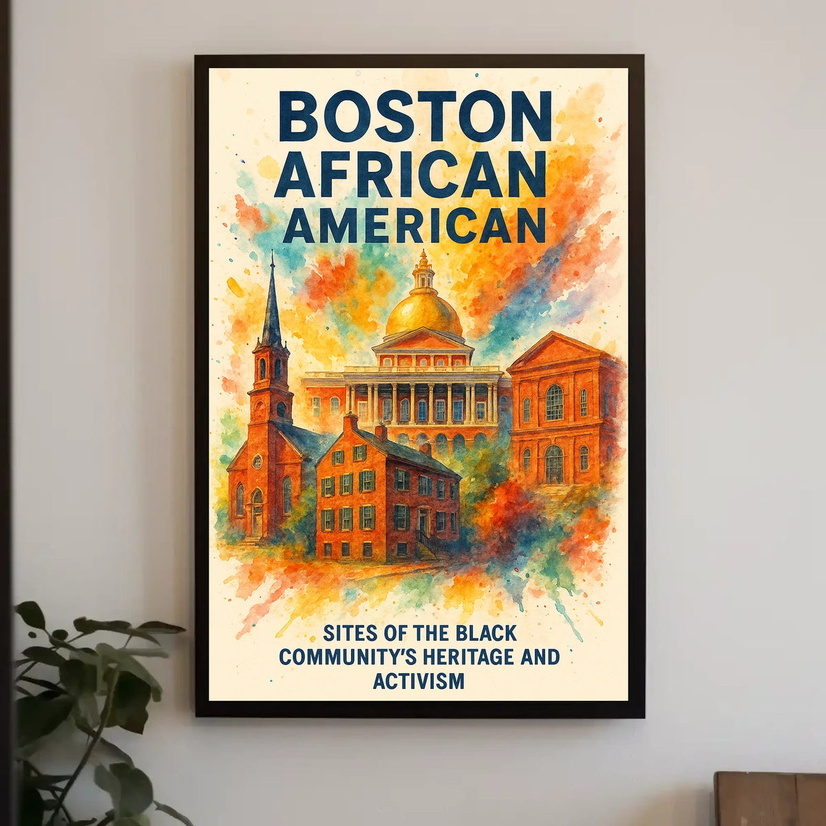 Boston's African American Heritage Vintage Poster