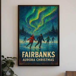 Aurora Christmas Fairbanks Poster