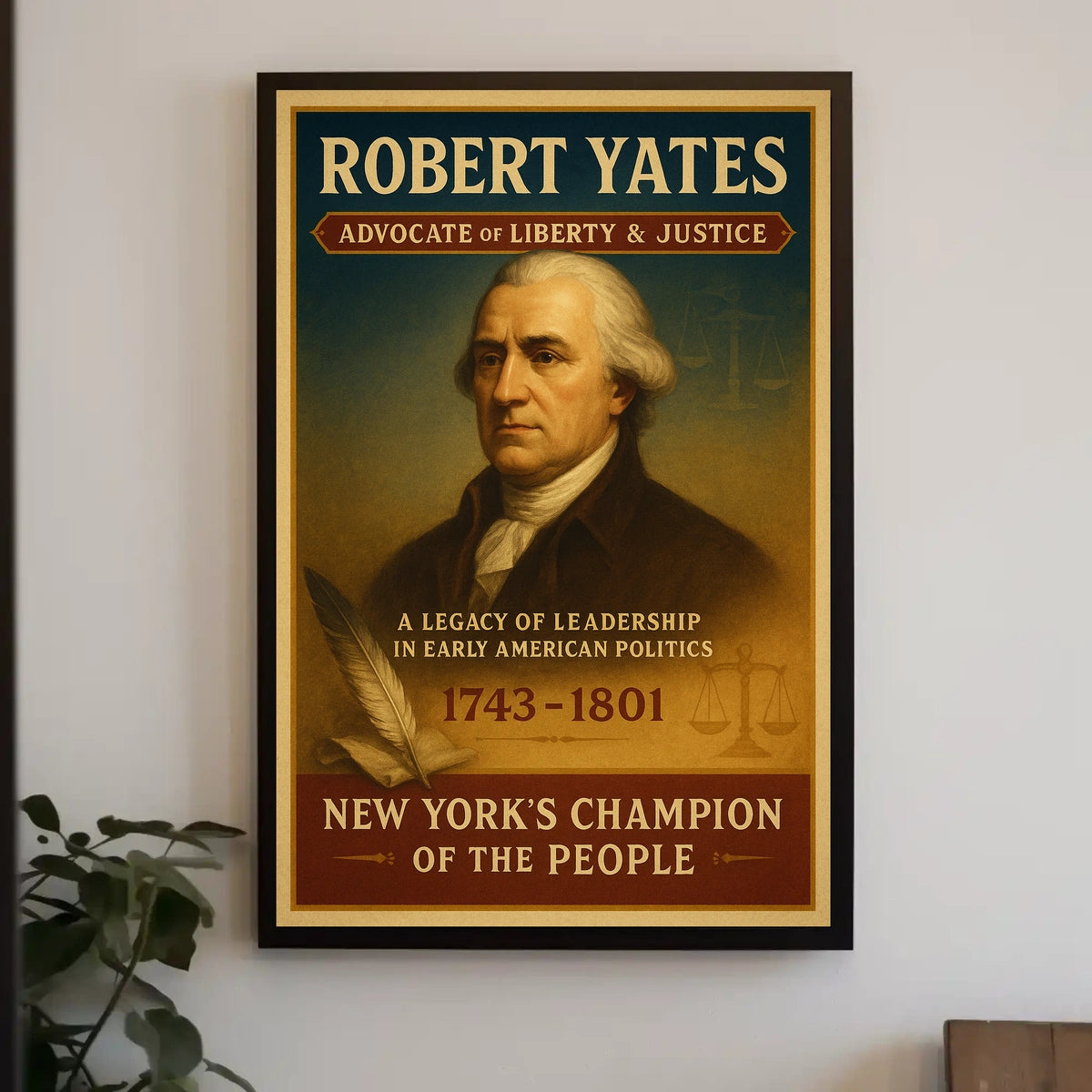 Robert Yates Historical Justice Portrait Poster