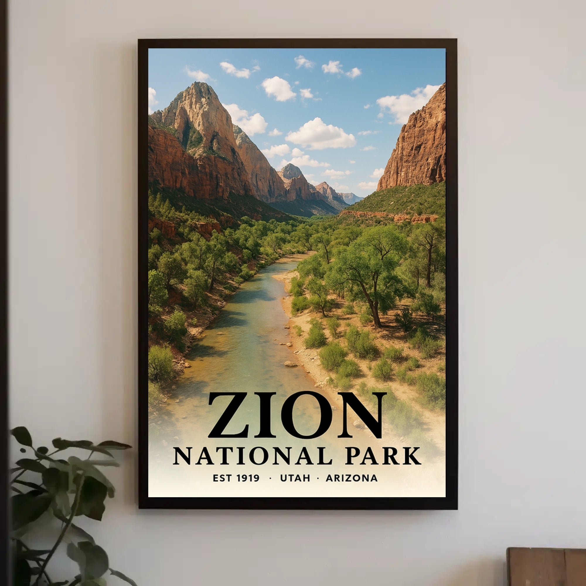 Zion National Park Scenic Travel Poster Print
