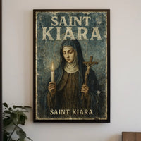 Saint Kiara: Vintage Religious Art Poster