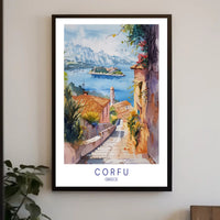 Corfu's Mediterranean Charm: Travel Poster PosterGoat