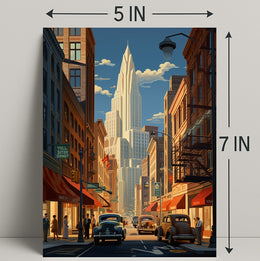 Vintage Cityscape Vintage Poster PosterGoat