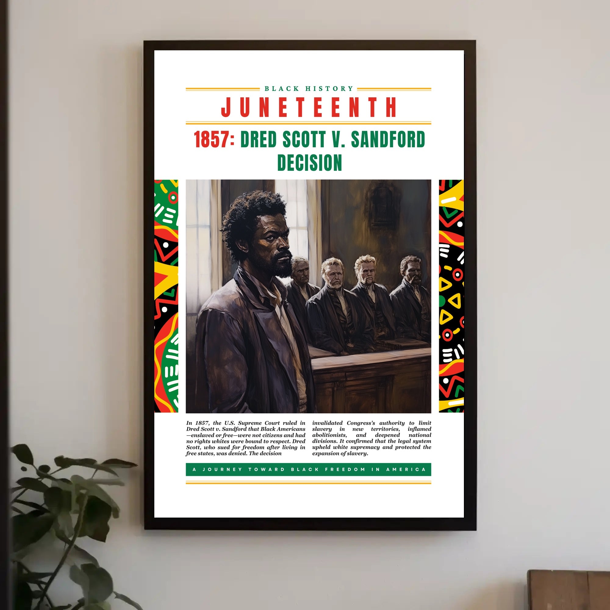 Dred Scott Decision 1857 Historical or Presidential Poster