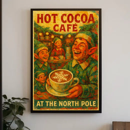Hot Cocoa Café At The North Pole Poster