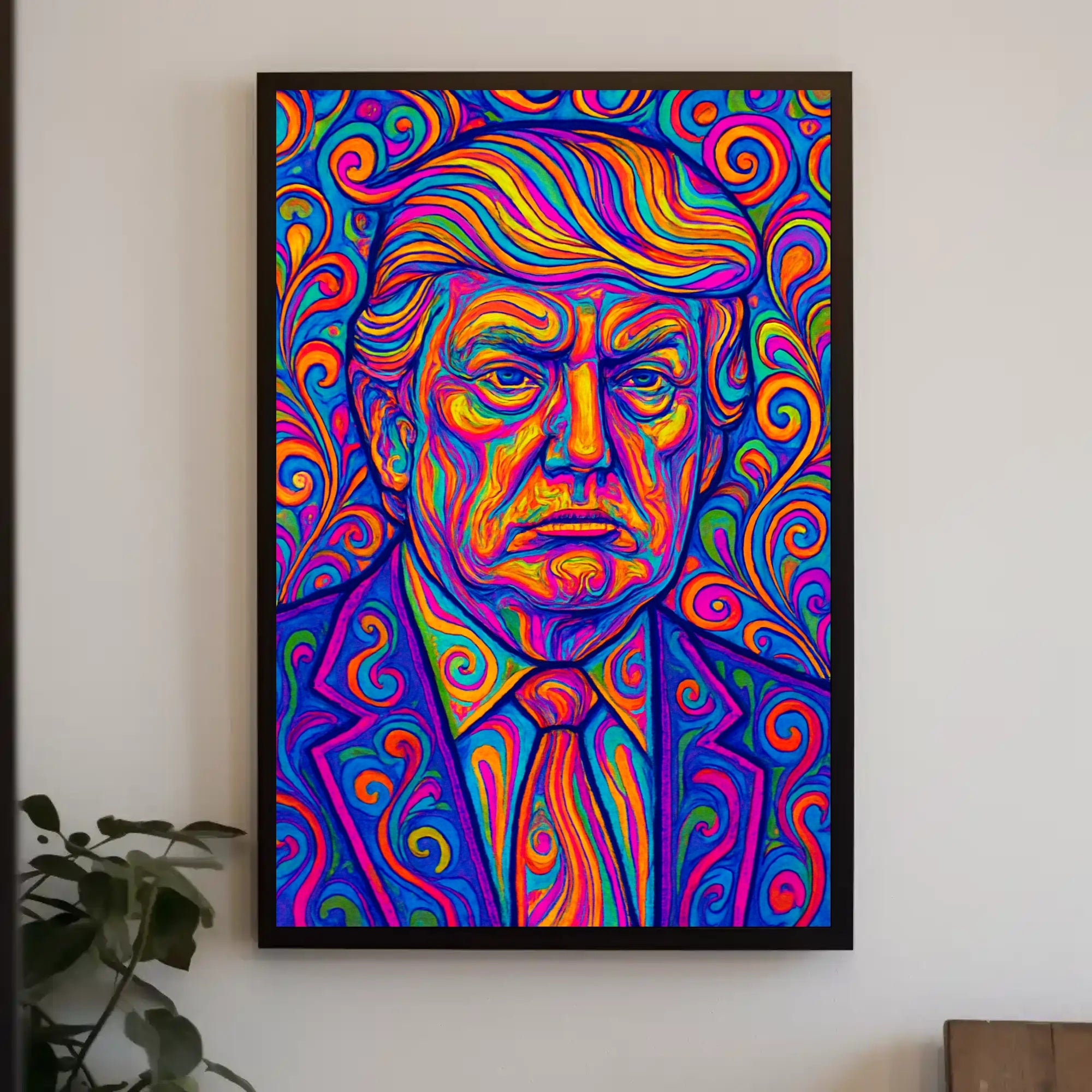 Psychedelic Presidential Donald Trump Portrait Poster PosterGoat