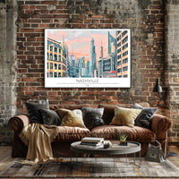 Vibrant Cityscape of Nashville Poster PosterGoat