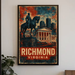 Richmond Skyline Travel Photography Realism Poster