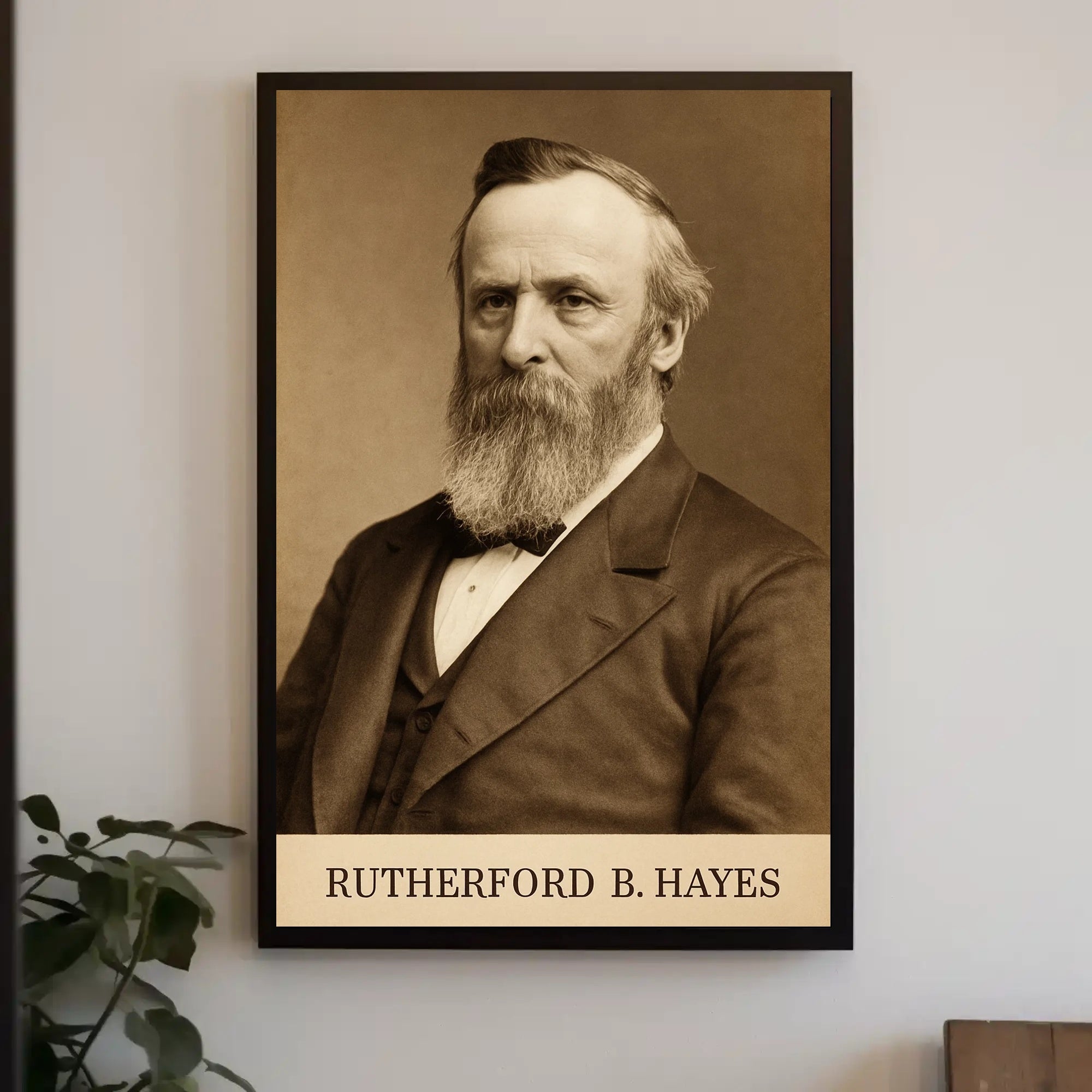 Rutherford B. Hayes Vintage Presidential Portrait Poster
