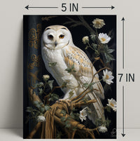 Majestic Owl In Bloom Poster PosterGoat