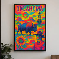 Oklahoma A Vibrant Tribute Poster