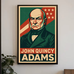 John Quincy Adams Historic Portrait Realism Patriot Poster