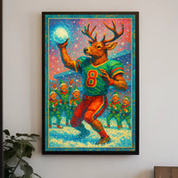 Festive Reindeer Celebration Sports Poster