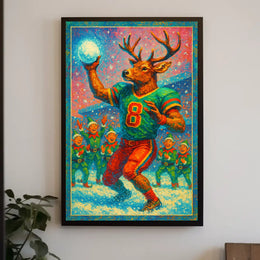 Festive Reindeer Celebration Sports Poster