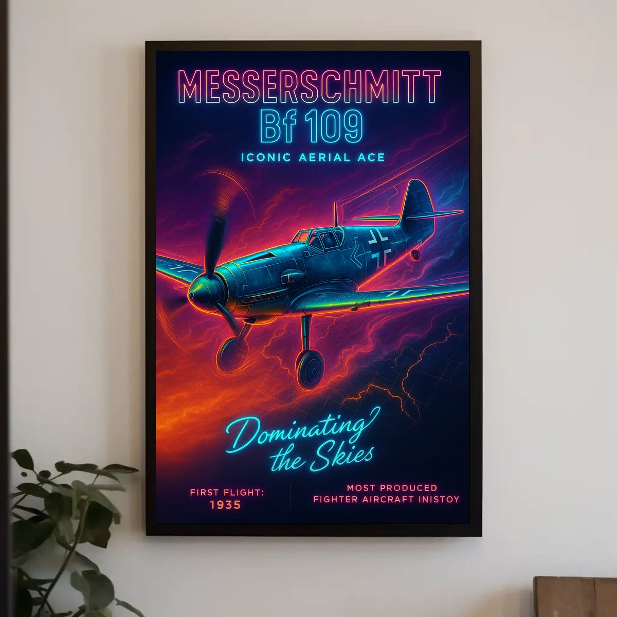 Messerschmitt Bf 109 Iconic Aerial Ace Poster