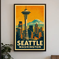 Seattle Skyline Poster