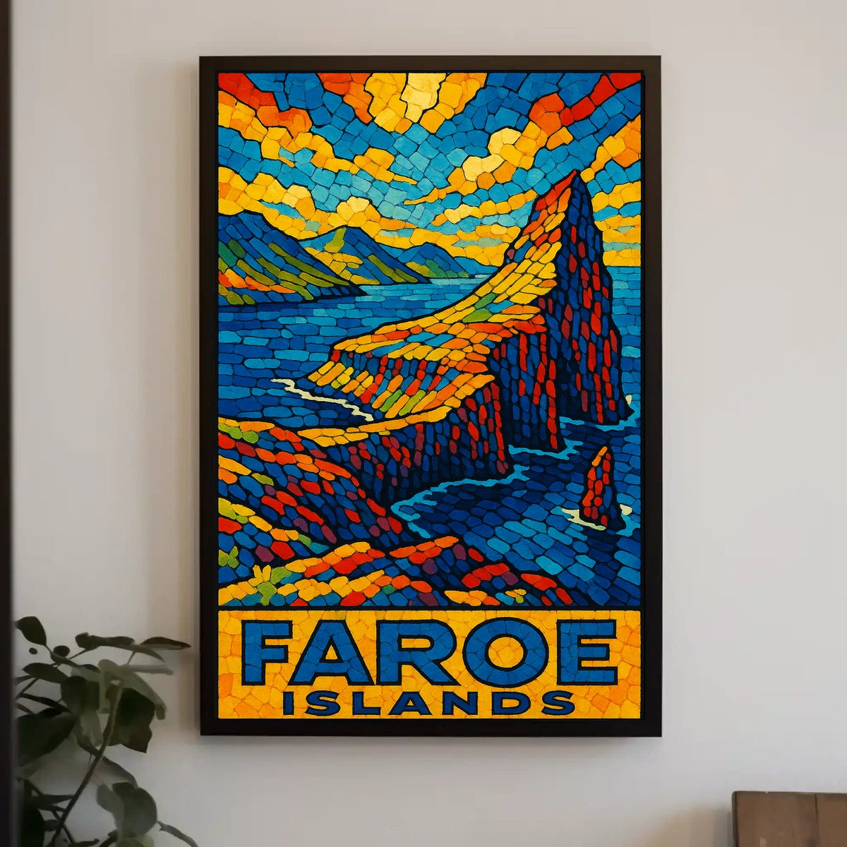 Faroe Islands Mosaic Poster