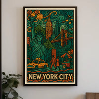 Abstract Expressionism Art Poster for Modern Spaces