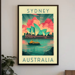 Sydney Opera House Artistic Poster - Travel Poster