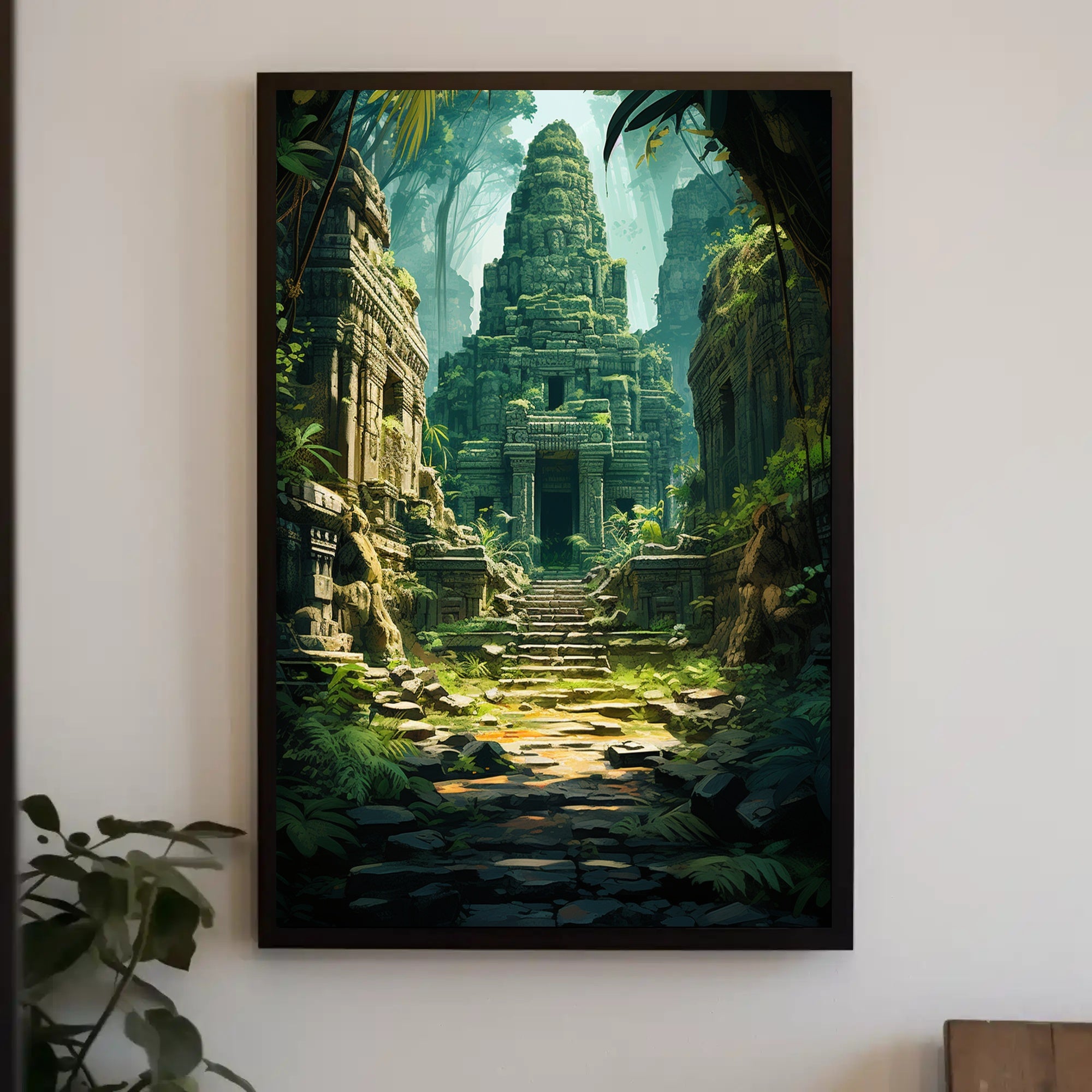 Ancient Jungle Temple Poster