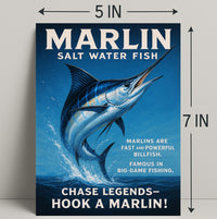 Marlin Saltwater Adventure Poster PosterGoat