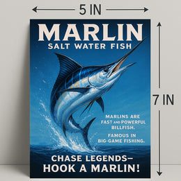 Marlin Saltwater Adventure Poster PosterGoat