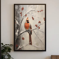 Winter Cardinal Poster