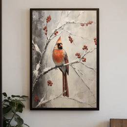 Winter Cardinal Poster