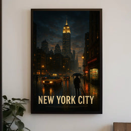 New York City at Night Poster