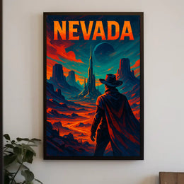 Nevada A Futuristic Frontier Poster