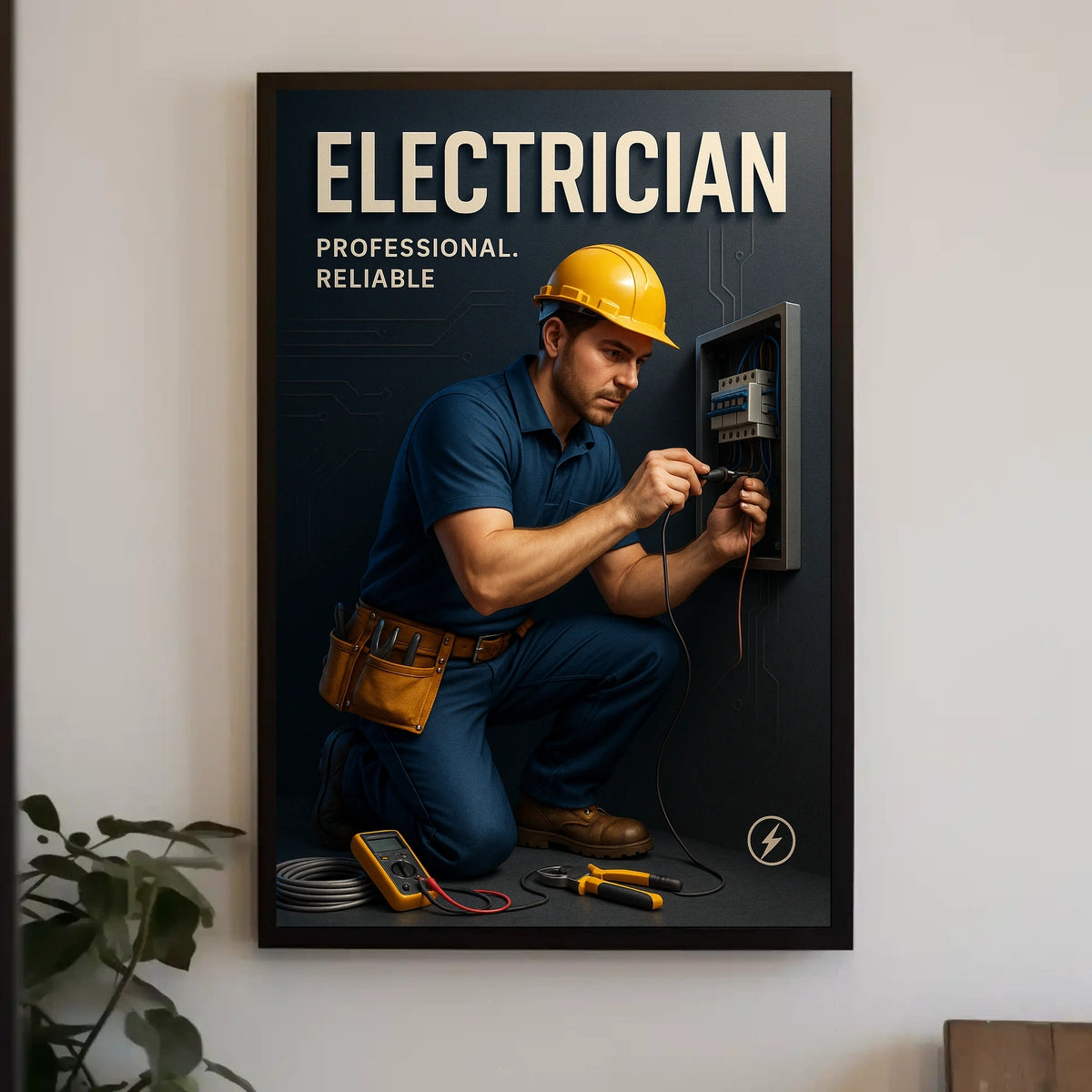 Professional Electrician Services Poster
