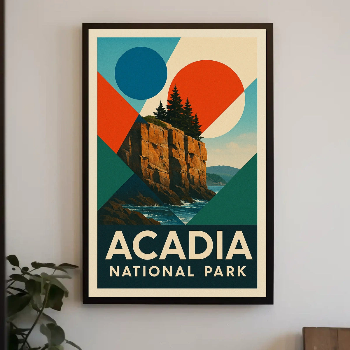 Acadia National Park Scenic Vintage Coastal Landscape Wanderlust Spirit Timeless Iconic Poster