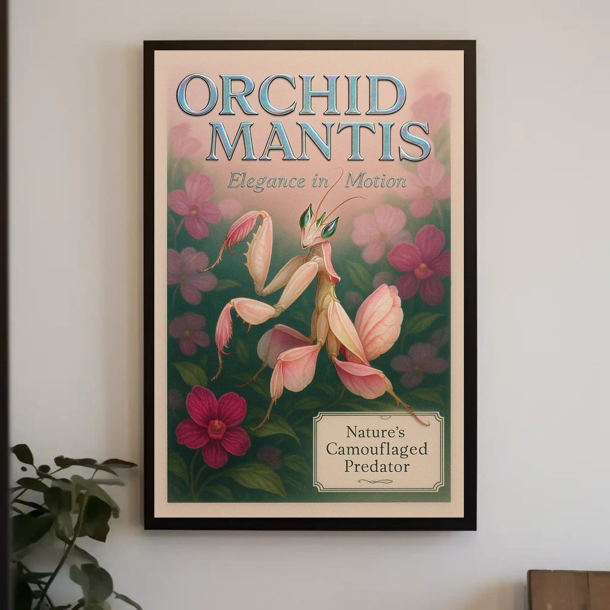 Orchid Mantis Elegance in Motion Poster